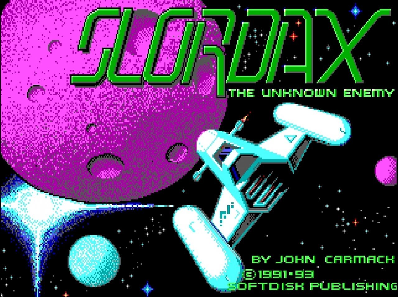 [27/06/2025] Der Titelbildschirm verrät es: John Carmack hat Slordax programmiert.