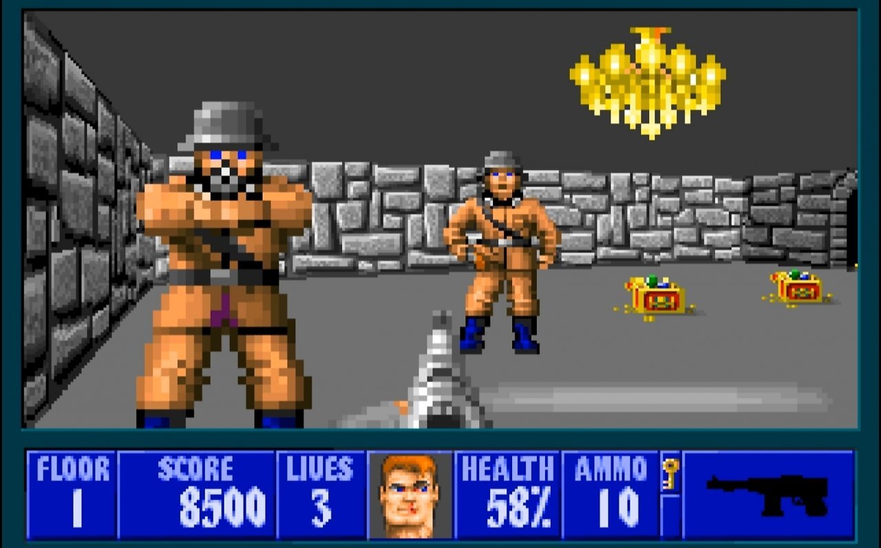 [27/06/2025] Ein Screenshot aus Wolfenstein 3D (PC).