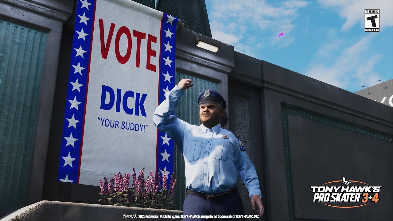 Officer Dick salutiert