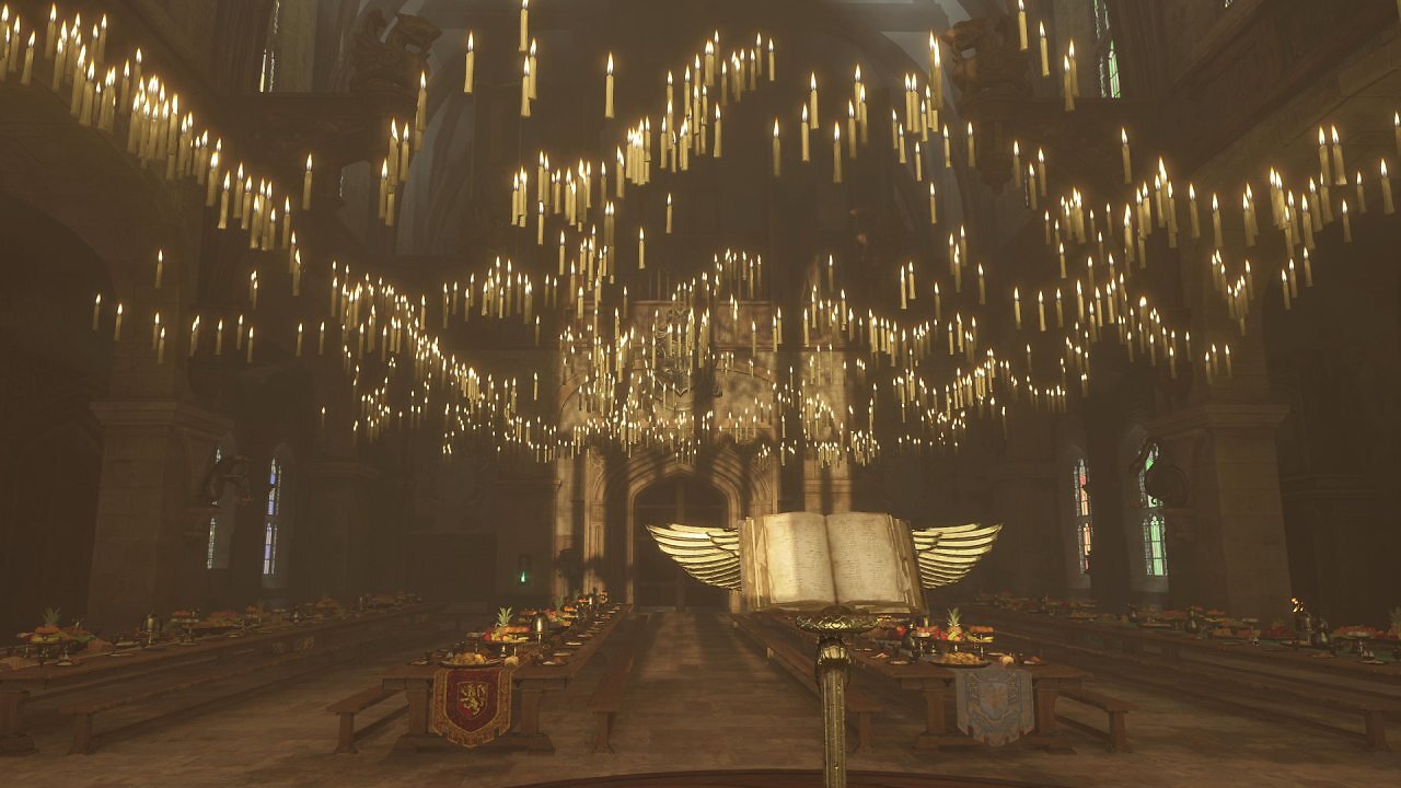 Die große Halle von Schloss Hogwarts aus Hogwarts Legacy