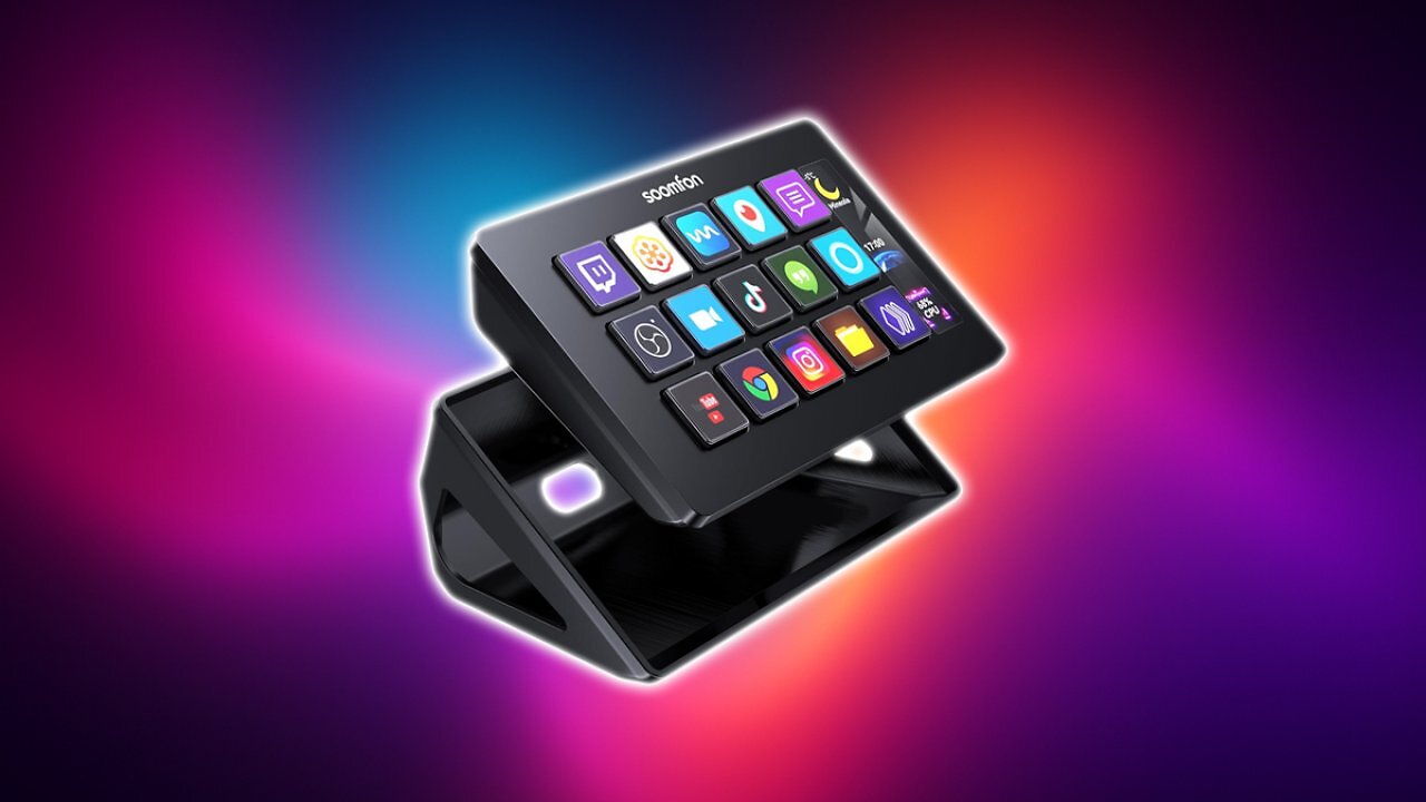 [22/07/2025] Soomfon Stream Controller Deck mit 15 anpassbaren LCD Makrotasten, auslösen von Aktion in Apps & Software wie OBS, Twitch, Streamlabs, Discord, Mac & Windos, für Live-Streaming, Aktienhandel & Editing Amazon Angebot