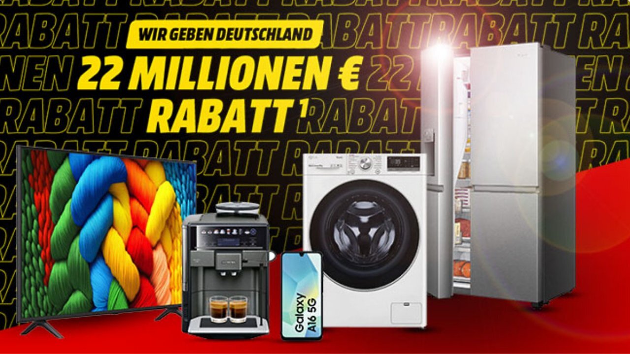 Kein Scherz: Bei großer MediaMarkt-Aktion gibt's 22 Millionen Euro Rabatt - die Lager leeren sich