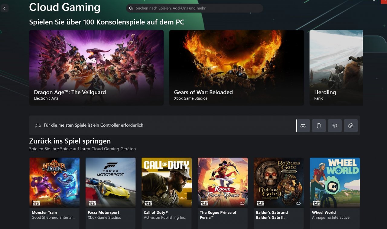 Xbox Game Pass App Cloudgaming