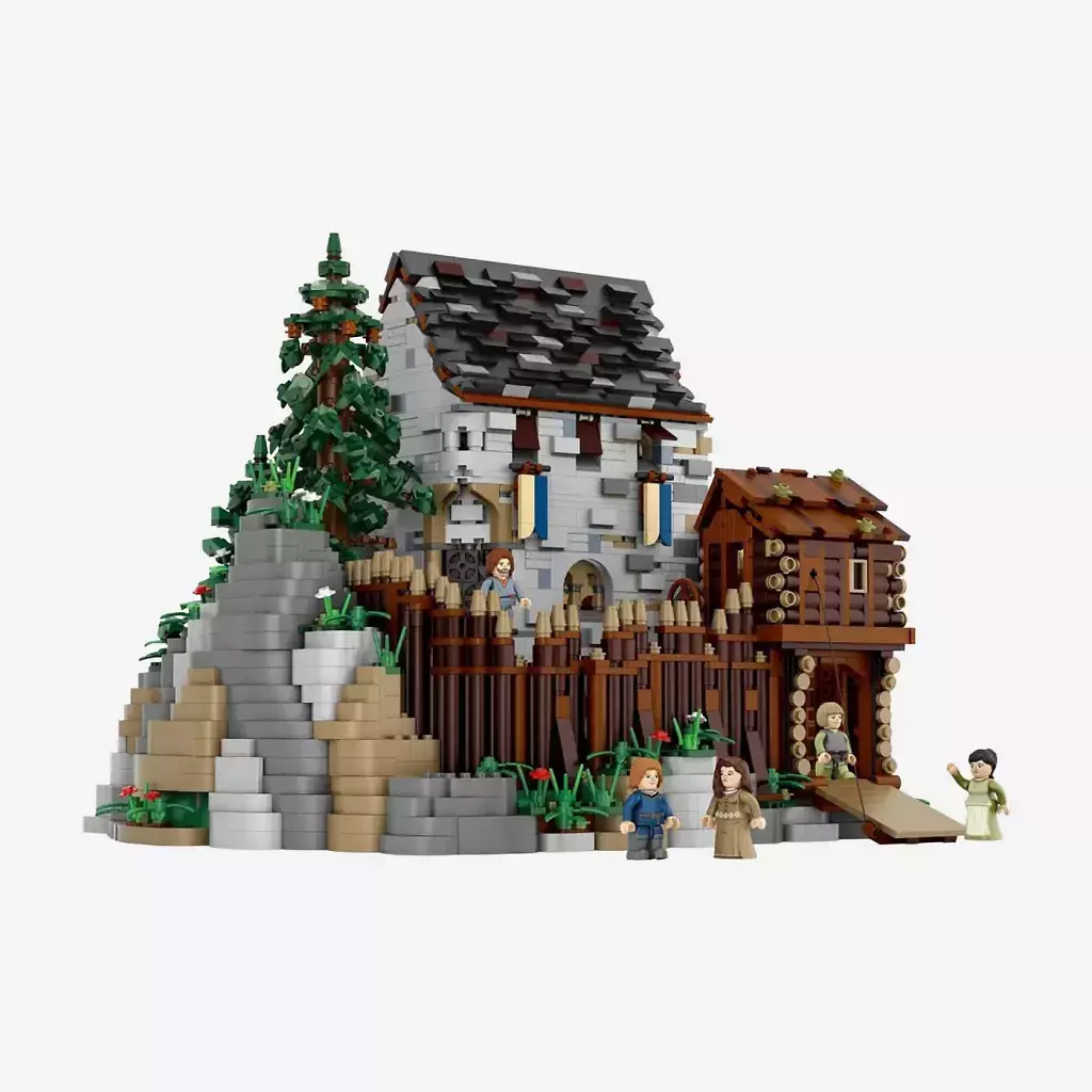 Burg Blaustein aus Mini-Blocks bietet 5.502 Klemmbausteine und Mini-Figuren. Sie ist bei Amazon nun günstiger als bei Bluebrixx.