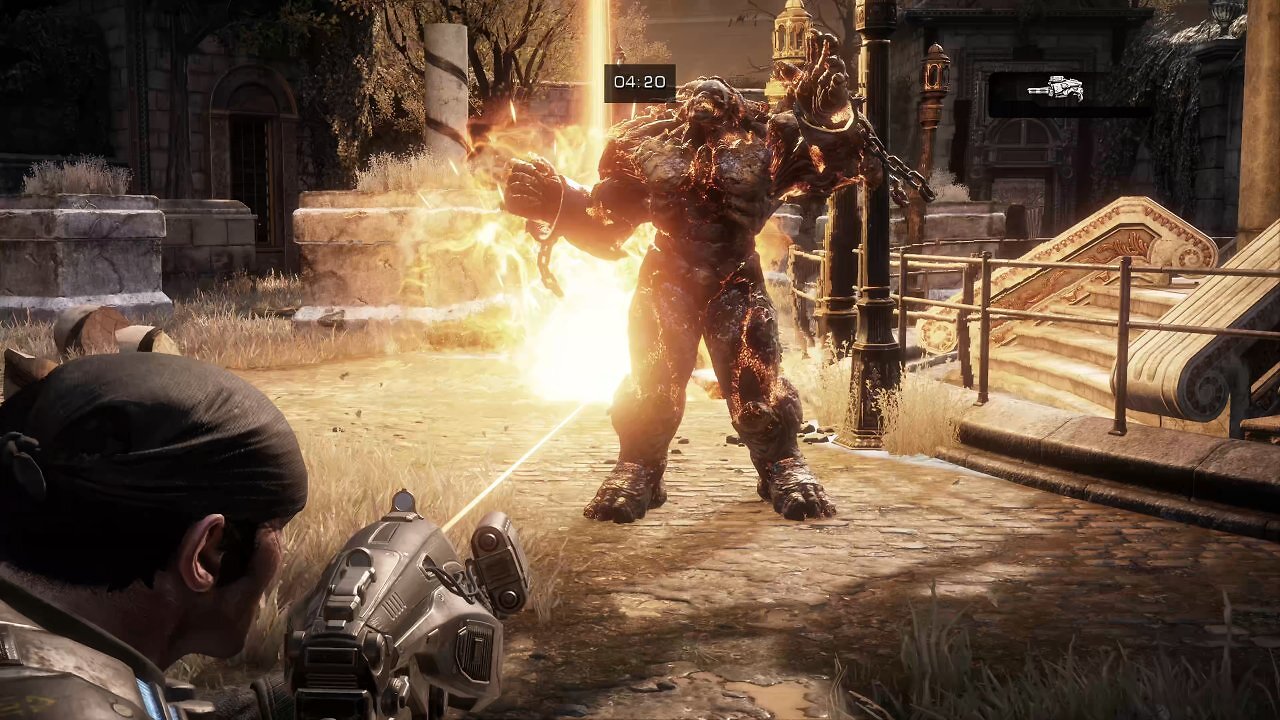Dieser Miniboss lässt sich nur mit dem orbitalen Laser "Hammer der Morgenröte" besiegen. Allerdings feuert die SatellitenKanone nur unter Freiem Himmel.
