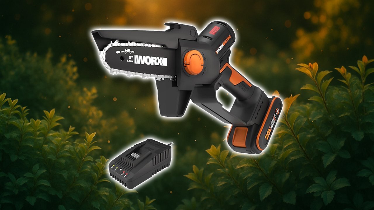 [26/08/2025] WORX WG325E Nitro Profi Mini Akku-Kettensäge 20V, Einhand Ast-Säge, starker Brushless Motor, 5650 /min, 12cm Schnittlänge, leicht & kompakt, automatische Kettenschmierung (inkl. 2Ah Akku & Ladegerät) Amazon Angebot