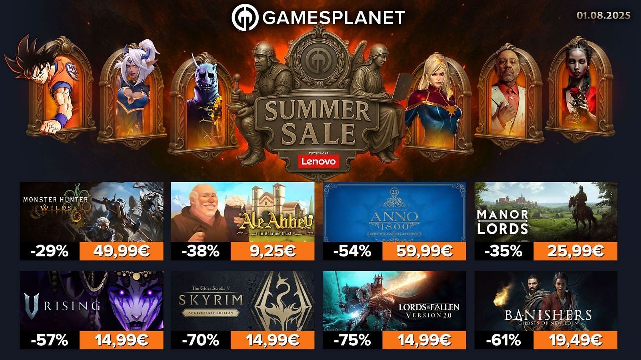 [01/08/2025] Über 4.000 Steam-Deals zum Summer Sale 2025 - Blockbuster und Geheimtipps bis zu 96 % günstiger