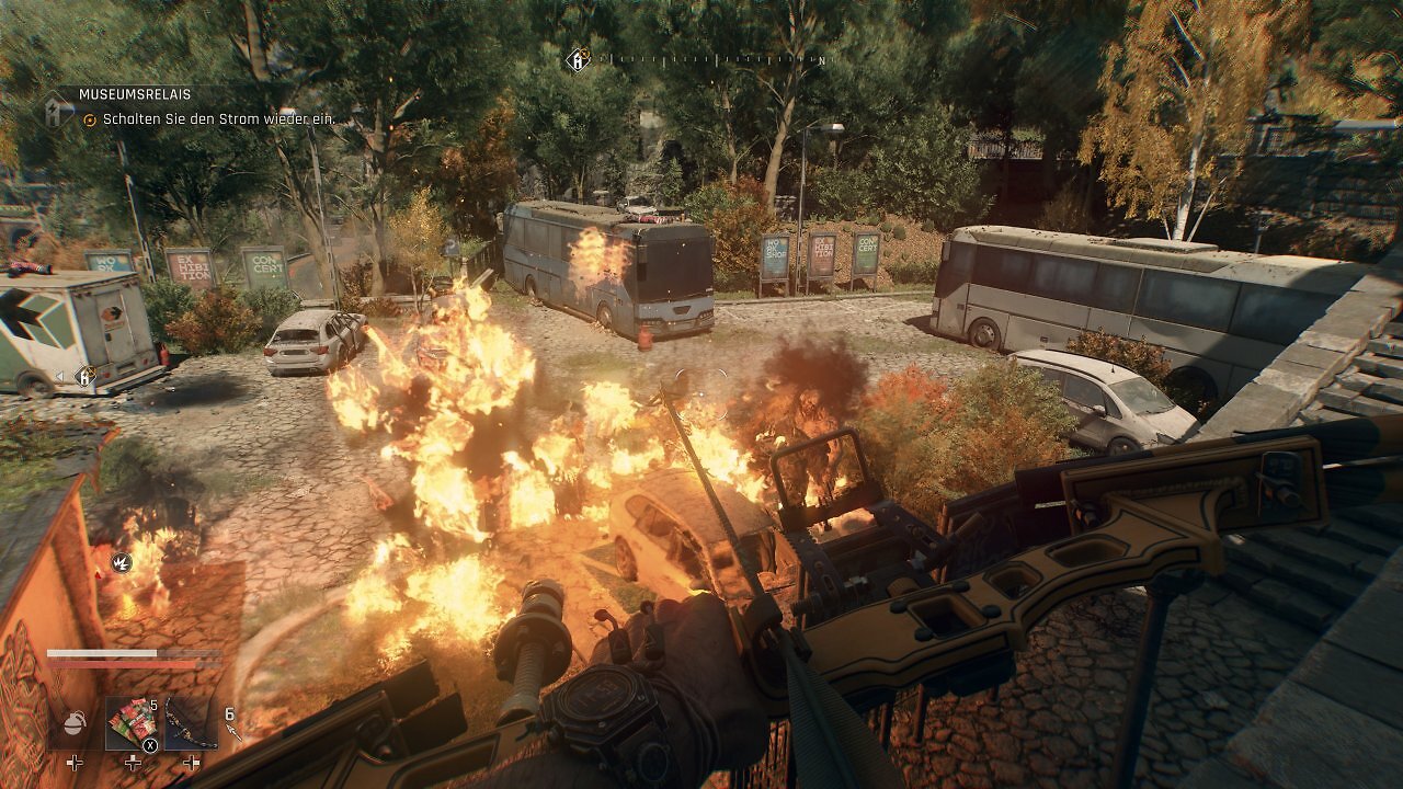 [18/09/2025] Dying Light: The Beast sieht wirklich sehr hübsch aus. Besonders die Feuer- und Explosionseffekte wirken sehr realistisch und haben auch Auswirkungen auf Feinde und die Umgebung.&nbsp;