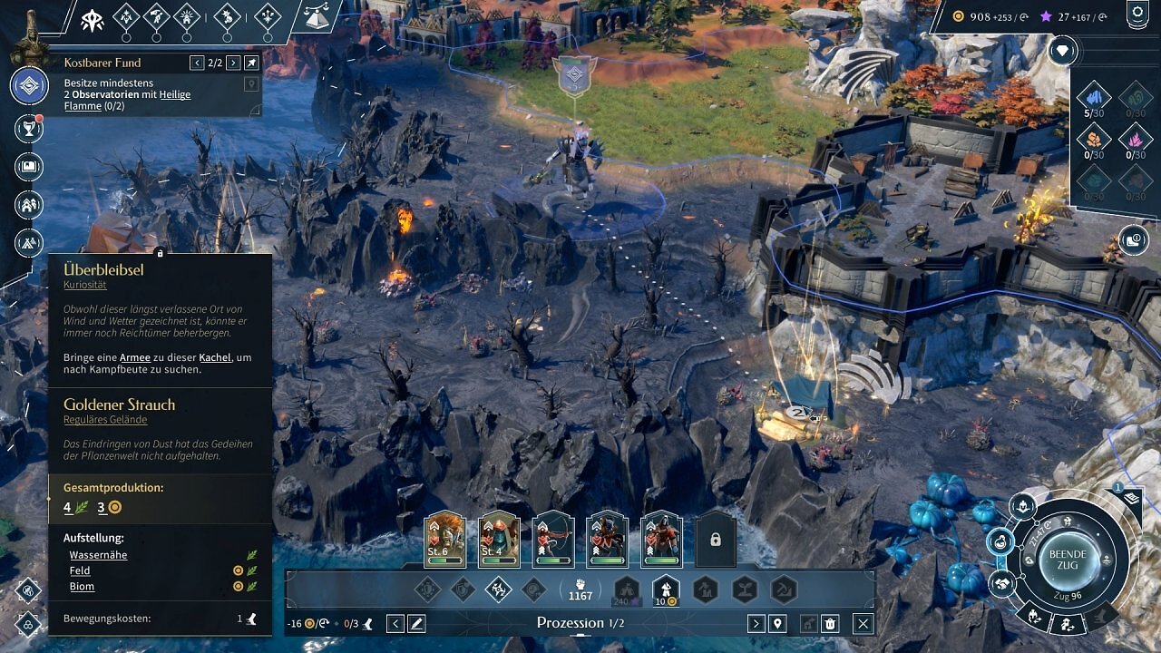 Das User Interface ist aufgeräumt und deutlich hübscher als im ersten Endless Legend.