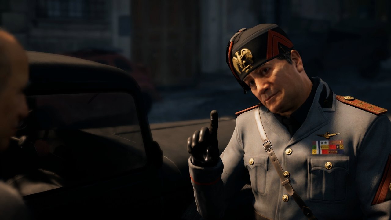 Der widerwärtige Faschist und Dikator Benito Mussolini hat einen kurzen Gastauftritt.