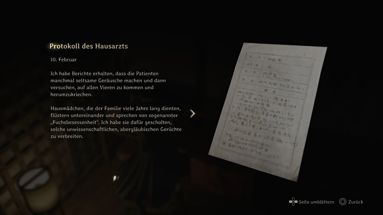 [22/09/2025] Nur eines von vielen Protokollen, die uns die Handlung in Kontext setzen lassen.