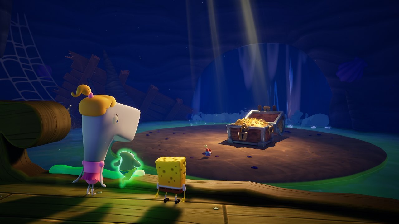 Viele bekannte Gesichter aus der Serie wie Perla oder Mr. Krabs haben es auch ins Spiel geschafft!