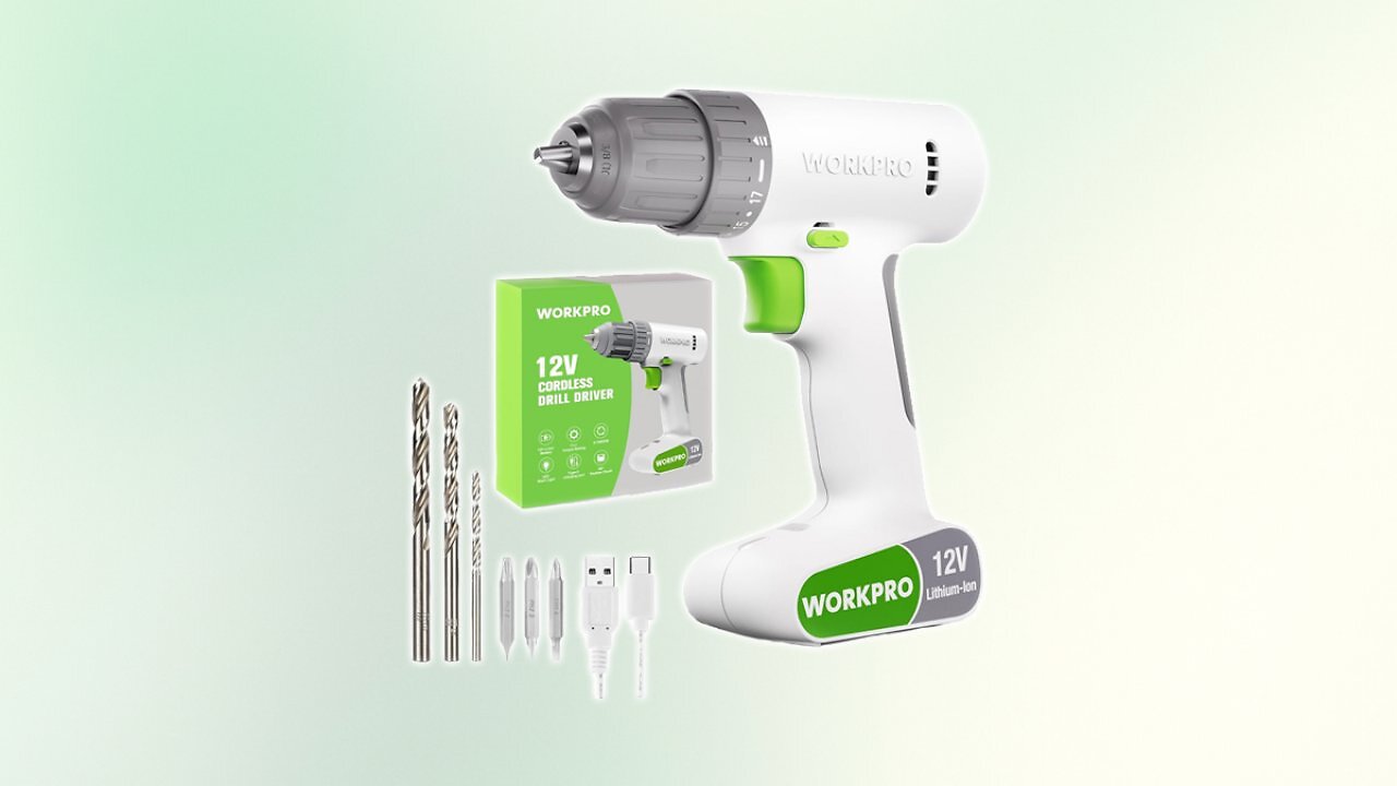 [16/09/2025] WORKPRO Akkuschrauber 12V, Akku Bohrschrauber 19NM Drehmoment, 3/8
