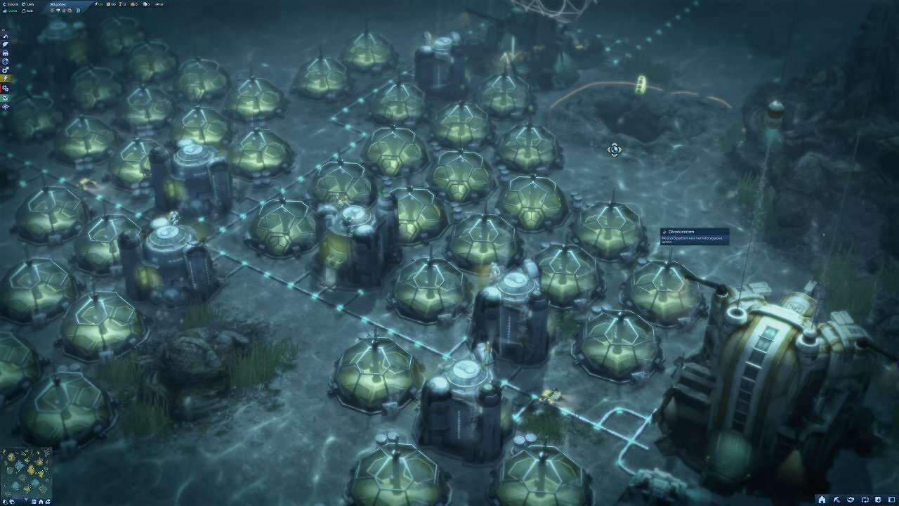 Ein Unterwasserplateau mit Algenfarmen in Anno 2070