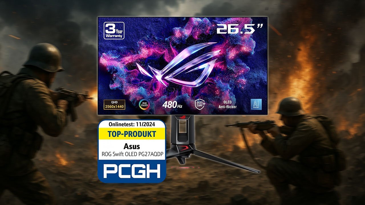 [10/10/2025] Nicht nur bei Amazon: Asus ROG Strix OLED PG27AQDP mit 480 Hz und WQHD günstig wie nie