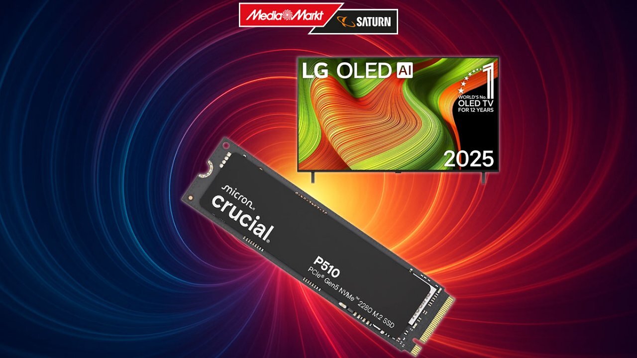 [09/10/2025] Bestpreise bei MediaMarkt: Crucial P510 PCIe 5.0 SSD und LG OLED B5
