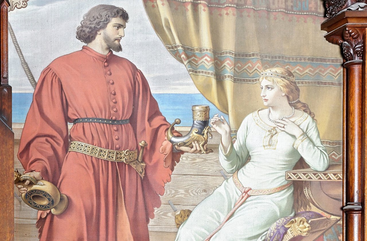 [13/10/2025] Hildegunde entpuppt sich als gespiegelte Isolde aus der Wagner-Oper Tristan und Isolde, hier die Liebestrank-Szene.&nbsp;