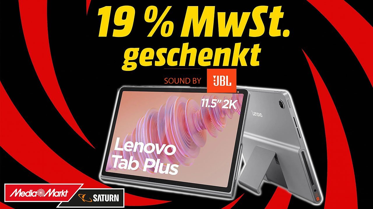 [24/10/2025] Nur bis Montag, 27.10.: Lenovo Tab Plus zum historischen Bestpreis