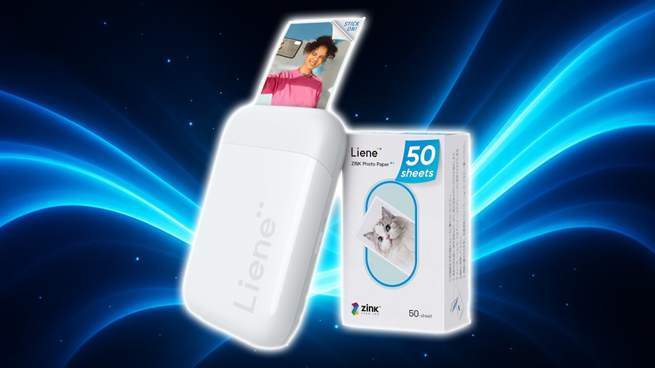 [23/10/2025] Liene Pearl K100 Mini Fotodrucker für Smartphone(5x7,6cm) - mit 50 Blatt Zink-Fotopapier mit Kleberückseite, 300DPI Bluetooth Sofortbilddrucker kompatibel mit iOS & Android, Integrierter Akku Amazon Angebot