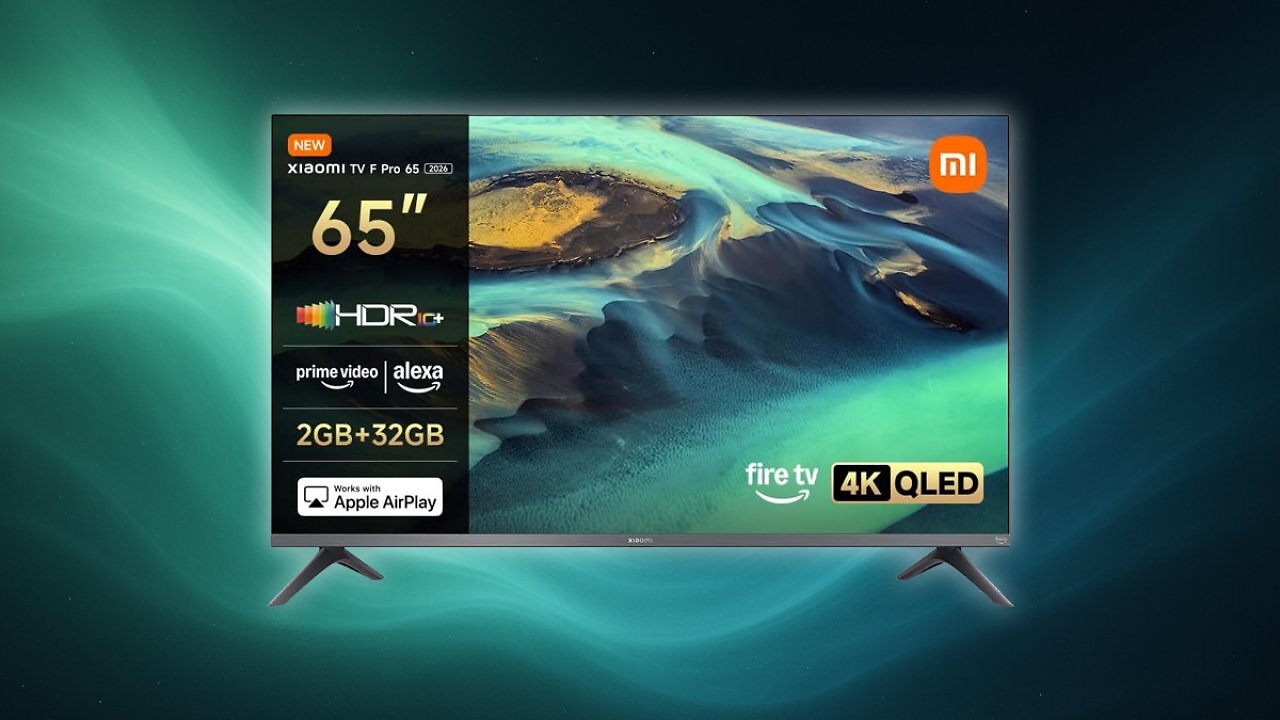[31/10/2025] Xiaomi F Pro, 65 Zoll (165 cm), 4K UHD QLED, Smart TV, Fire TV, Triple Tuner DVB-C/S/S2/T/T2, HDR10+, Game Boost mode 120Hz, MEMC, Sprachsteuerung mit Alexa, 2GB+32GB, Kompatibel mit Apple AirPlay Amazon Angebot