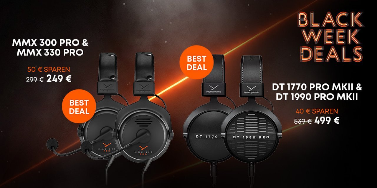 Ab sofort: Black Friday Schäppchen bei beyerdynamic! Jetzt bis zu 60% sparen!