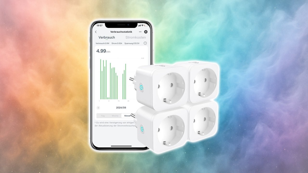 [25/11/2025] EIGHTREE Smart WLAN Steckdose, Smart Home WiFi Steckdose mit Stromverbrauch Messen, Zeitplan, Fernzugriff, TÜV Zertifiziert, 16A, Funktioniert mit Alexa, Google Home, SmartThings, 4er Pack Amazon Angebot Black Friday