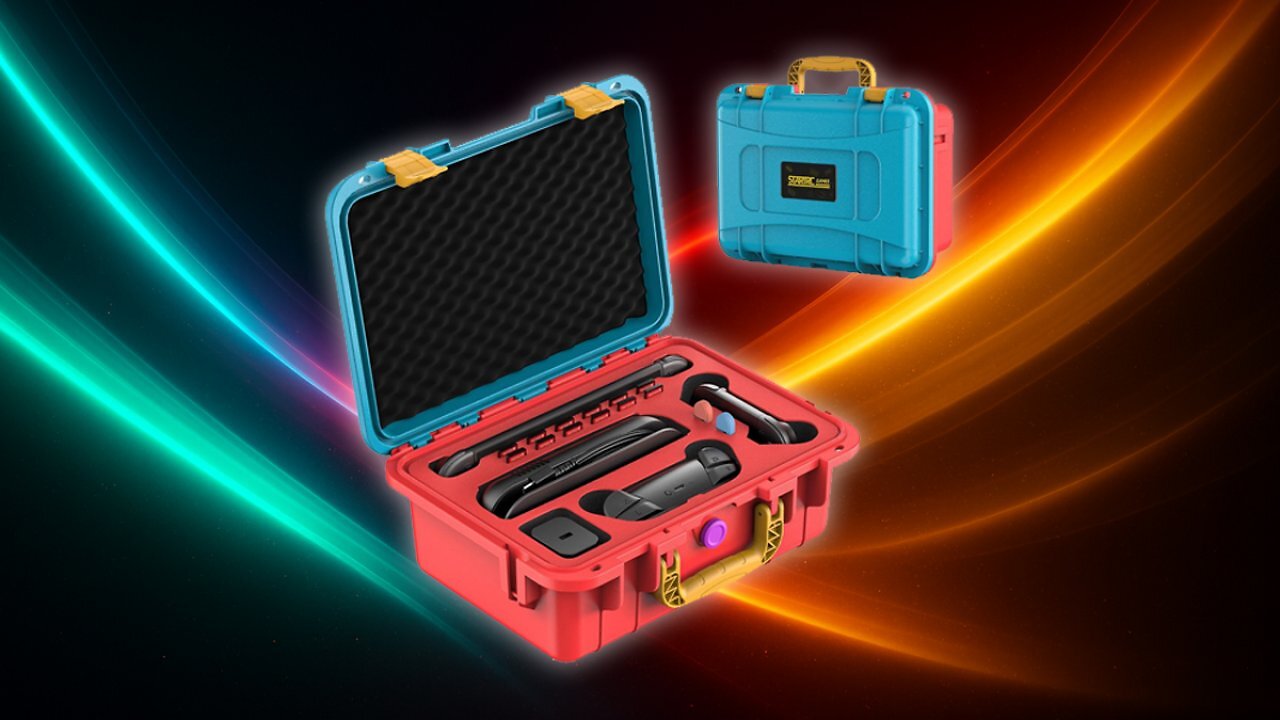 [11/11/2025] Hartschalen Tasche für Nintendo Switch 2, Professional Deluxe IP67 wasserdicht, weich gefütterte Hartschalen Tragetasche für Nintendo Switch 2 Console Pro Controller und Zubehör (Blau & Orange) Amazon Angebot
