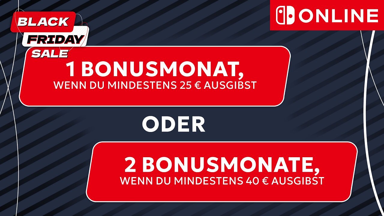 Kauft Spiele im Black Friday Sale und holt euch so Nintendo Switch Online-Bonusmonate!