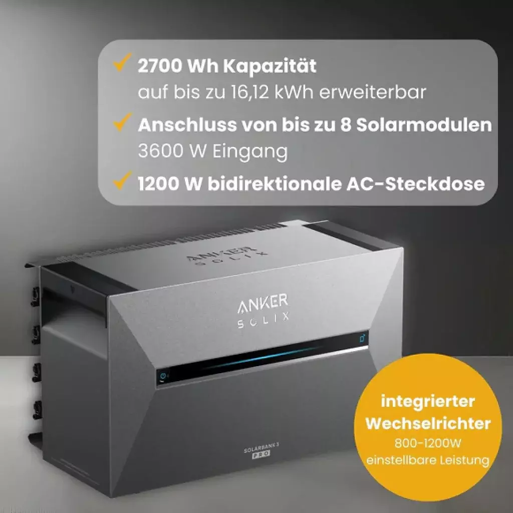Die Anker Solix Solarbank 3 E2700 Pro ist bei Kleines Kraftwerk im Black Month erneut im Preis gefallen.