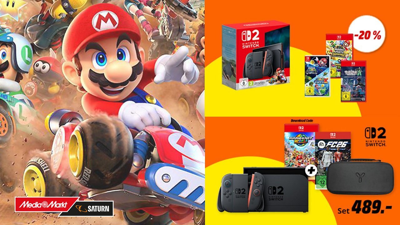 Mega-Angebote für Switch & Switch 2: Gratis-Zugaben und 20% Extra-Rabatt - MediaMarkt Black Friday (Update)
