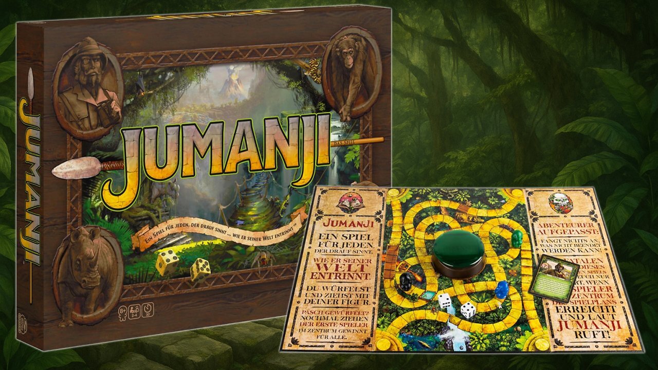 [10/11/2025] Wer Jumanji würfelt, der gewinnt: Das legendäre Filmspiel kostet bei Amazon weniger