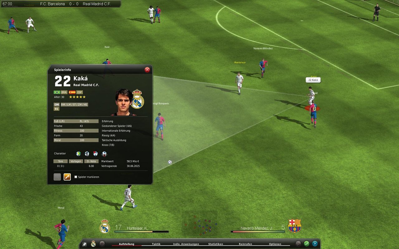 [02/12/2025] Die Zusammenarbeit mit EA Sports kam dem Fußball Manager von Bright Future (ab 2001) zugute. Diese erlaubte das Einbinden von Spielszenen auf Basis der FIFA-Engine (Screenshot: Fußball Manager 10)