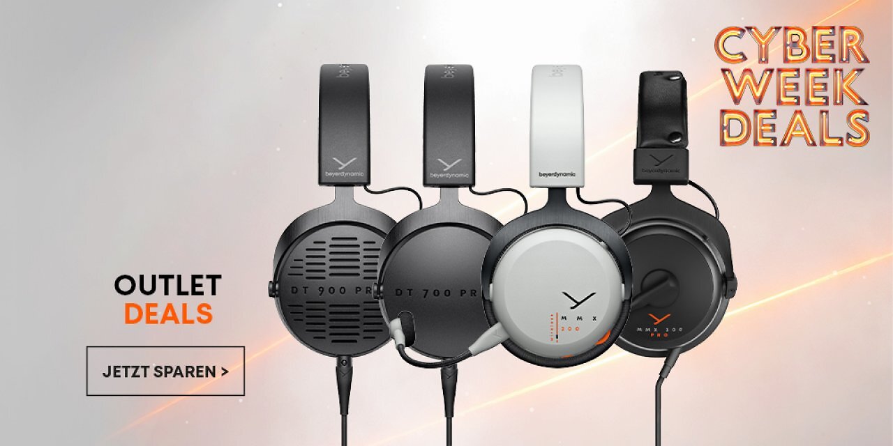 Schnappt euch die Cyber Week Schnäppchen bei beyerdynamic! Jetzt bis zu 60% sparen!