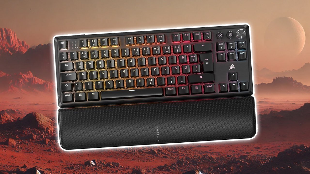 [04/12/2025] Die Zeit läuft: Corsair Gaming-Tastatur mit Funk, Bluetooth und USB günstig wie lange nicht mehr
