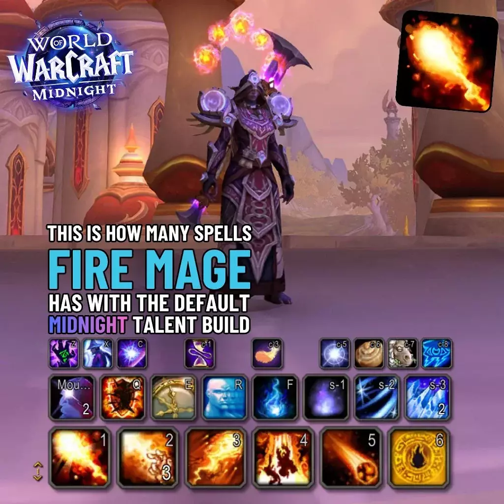 [30/12/2025] WoW: Die aktiven Fähigkeiten des Feuer-Magiers in WoW Midnight