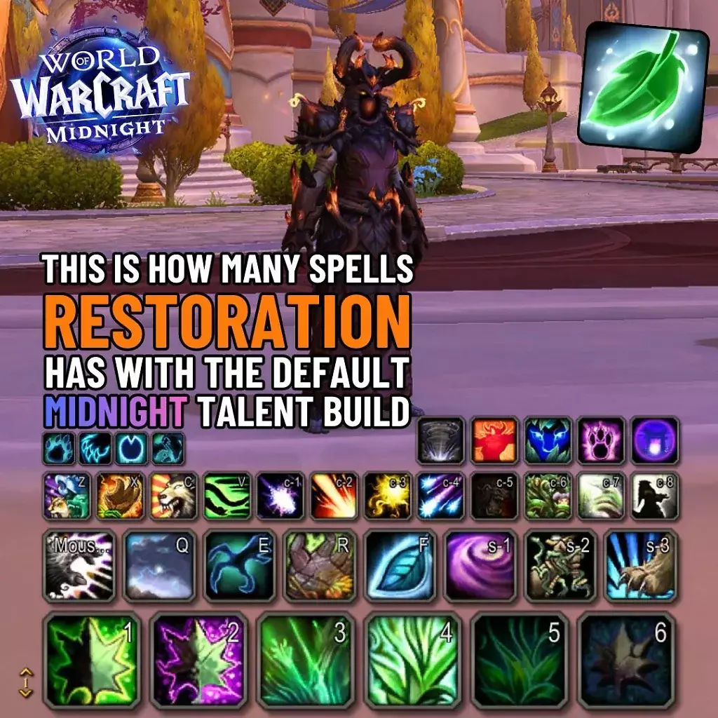 [30/12/2025] WoW: Die aktiven Fähigkeiten des Wiederherstellung-Druide in WoW Midnight