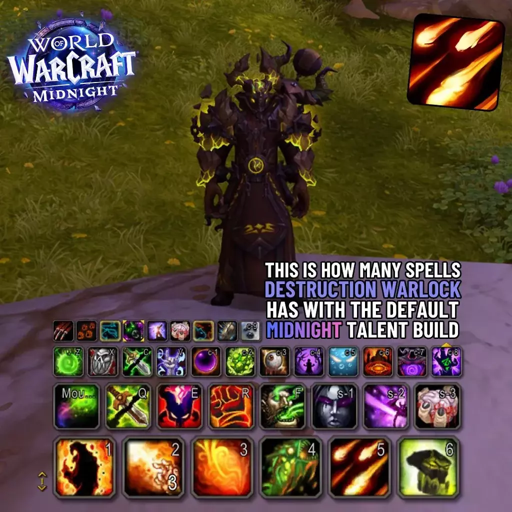[30/12/2025] WoW: Die aktiven Fähigkeiten des Zerstörung-Hexenmeisters in WoW Midnight