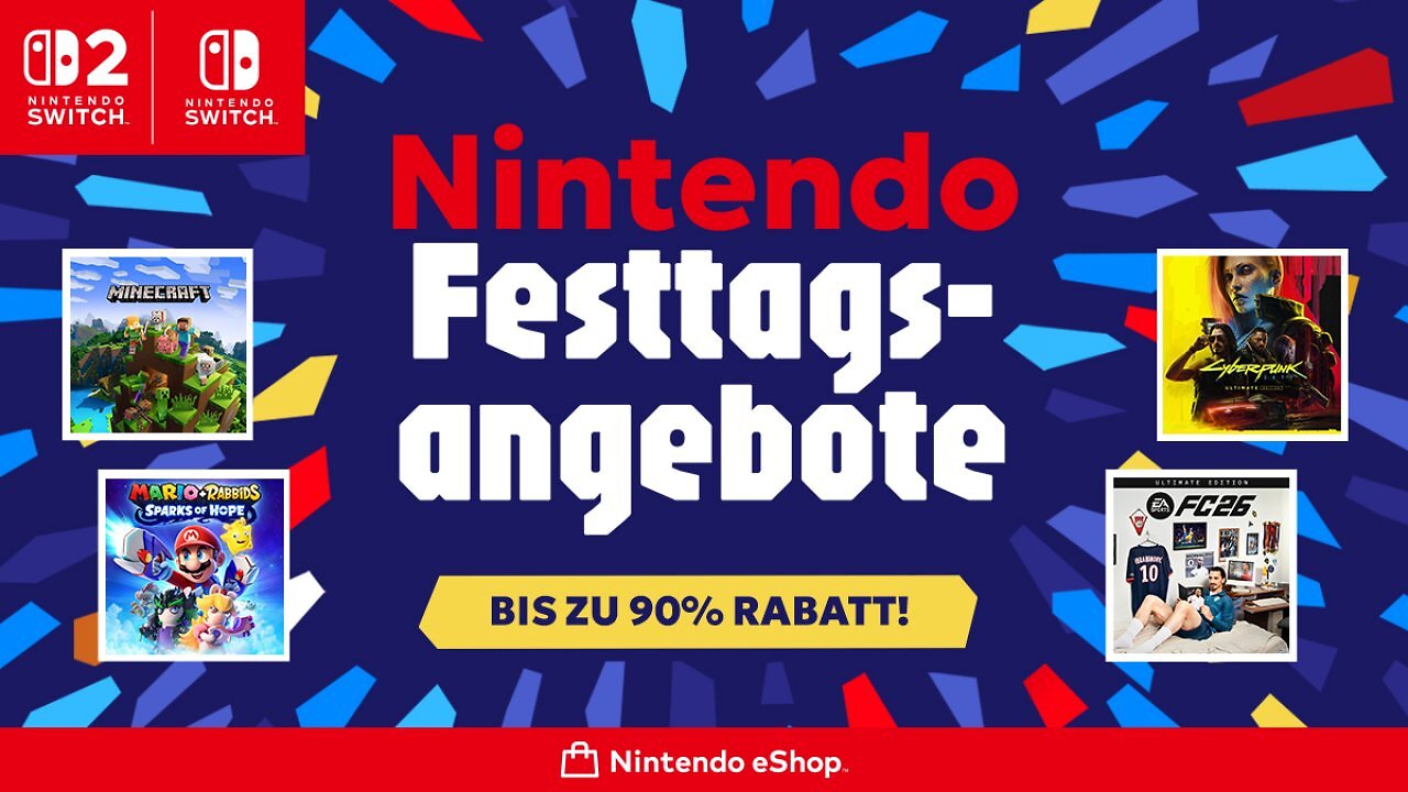 [15/12/2025] Bis zu 90% Rabatt auf mehr als 3.500 Spiele im eShop: Nintendos Festtagsangebote sind da!&nbsp;
