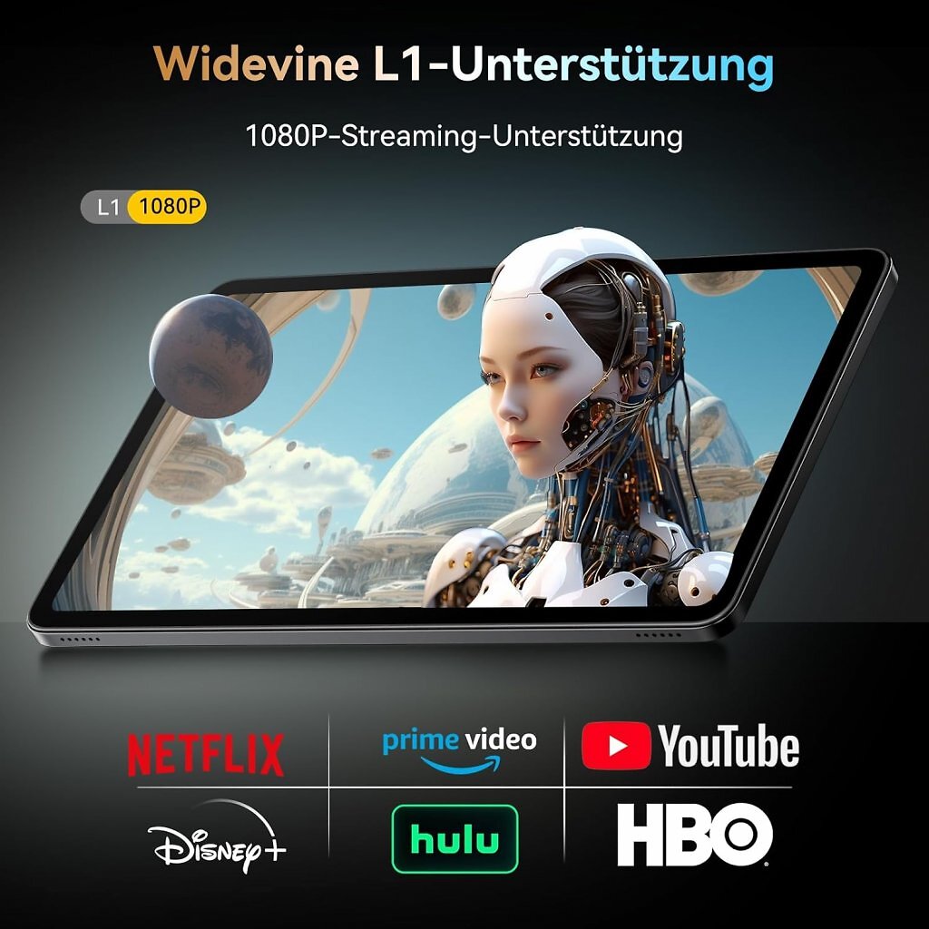[07/01/2026] Durch die Unterstützung des Kopierschutzes Widevine L1 genießt man Streams von Netflix, Disney+ & Co. in Full-HD-Auflösung.