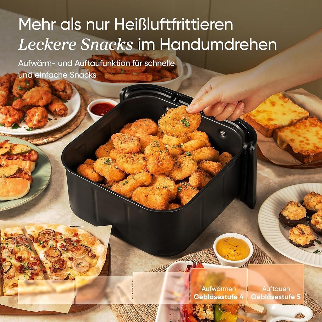 Mit der Cosori TurboBlaze gelingen eine Vielzahl von Speisen im Handumdrehen.