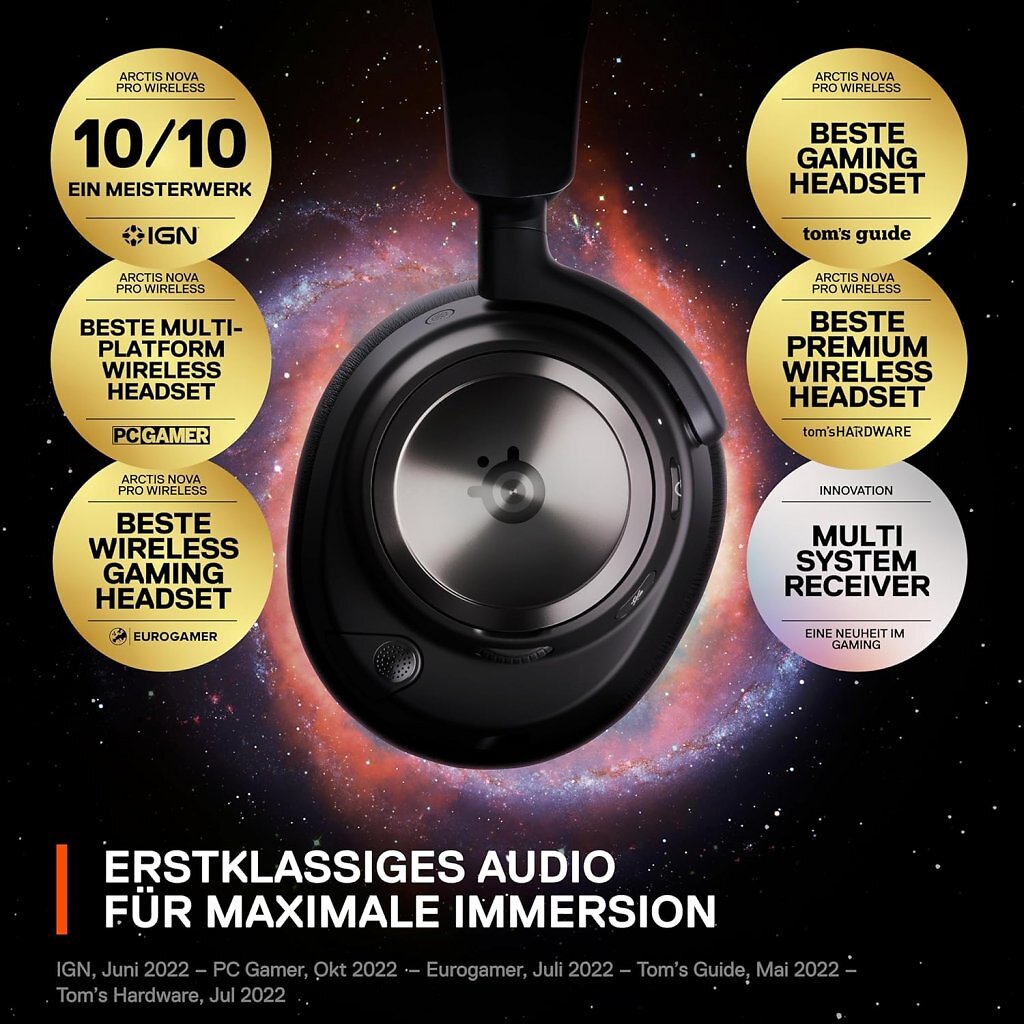 Das SteelSeries Arctis Nova Pro Wireless wurde mit Auszeichnungen überhäuft.