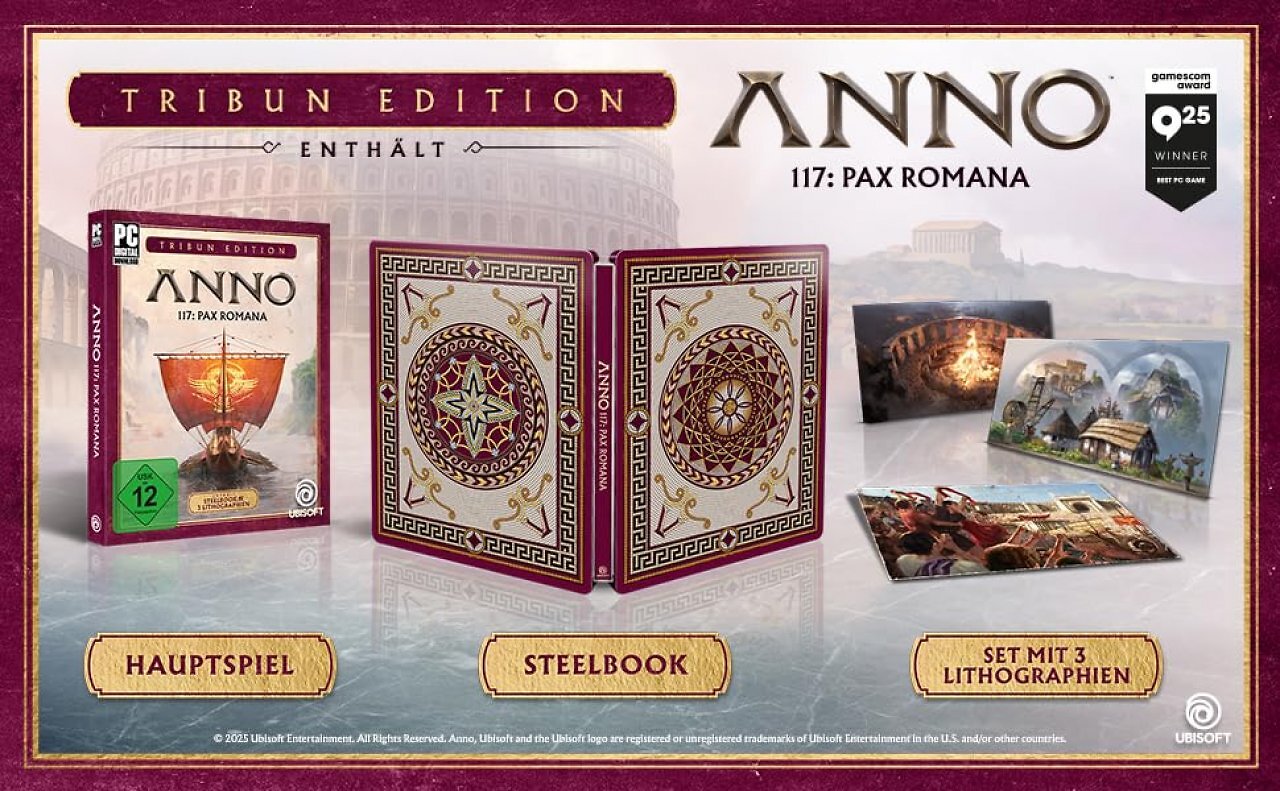 [09/01/2026] Der Lieferumfang der Anno 117: Pax Romana Tribun Edition