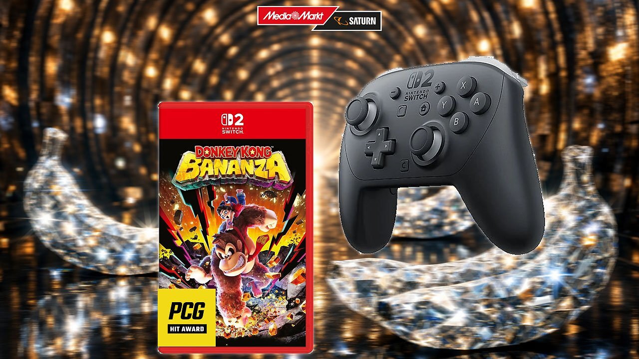 [02/01/2026] Bei MediaMarkt: Donkey Kong Bananza im Switch-2-Pro-Controller-Bundle