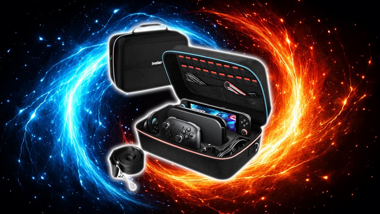 [15/01/2026] ivoler Tasche Kompatibel mit Nintendo Switch 2 Model 2025, Deluxe Harte Tragetasche Schutz Portable Schutzhülle Hülle Schutztasche für Switch 2 Konsolle, und Andere Zubehör Amazon Angebot