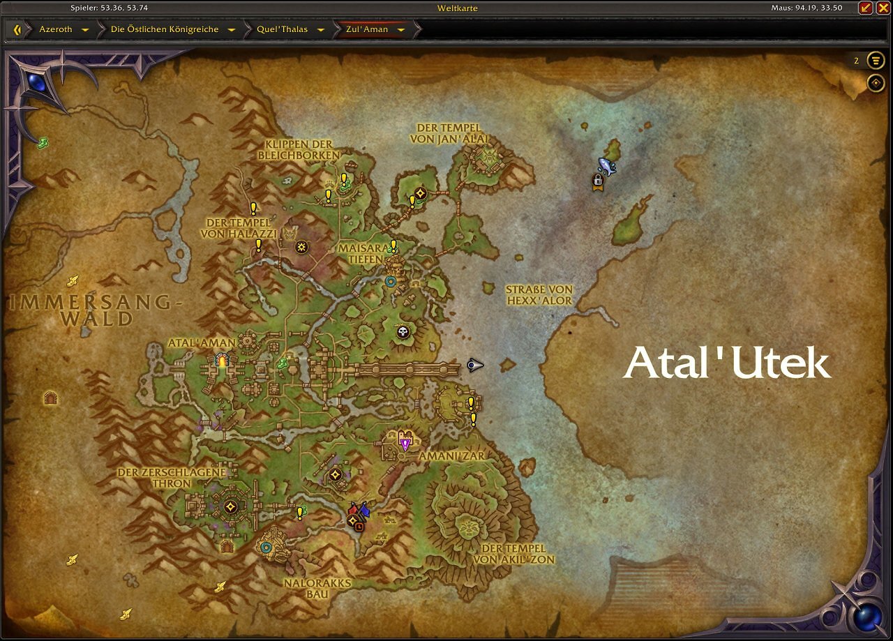 [04/01/2026] WoW Midnight: Östlich von Zul'Aman, jenseits der Straße von Hexx'Alor, liegt das mysteriöse Atal'Utek