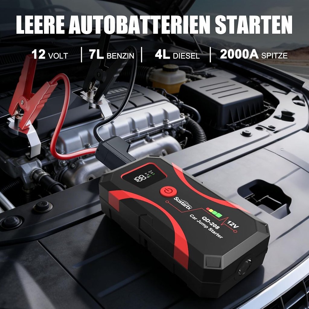 Nie mehr peinliches Starthilfe-Betteln bei leerer Autobatterie: Powerbank unter 30€ ist ein Amazon-Hit
