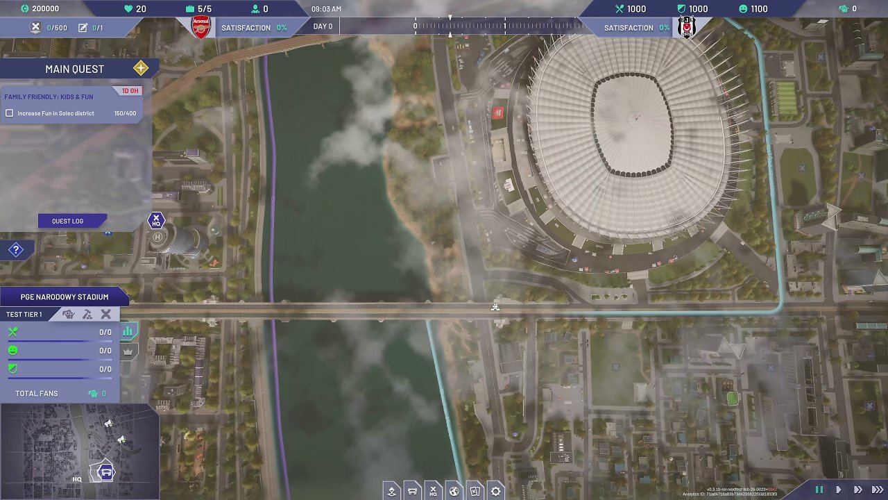 [20/02/2026] Rechts im Bild: das Nationalstadion in Warschau. In den umliegenden Stadtgebieten sollen wir in den nächsten zwei Wochen alles für ein Spiel zwischen Arsenal und Besiktas vorbereiten.