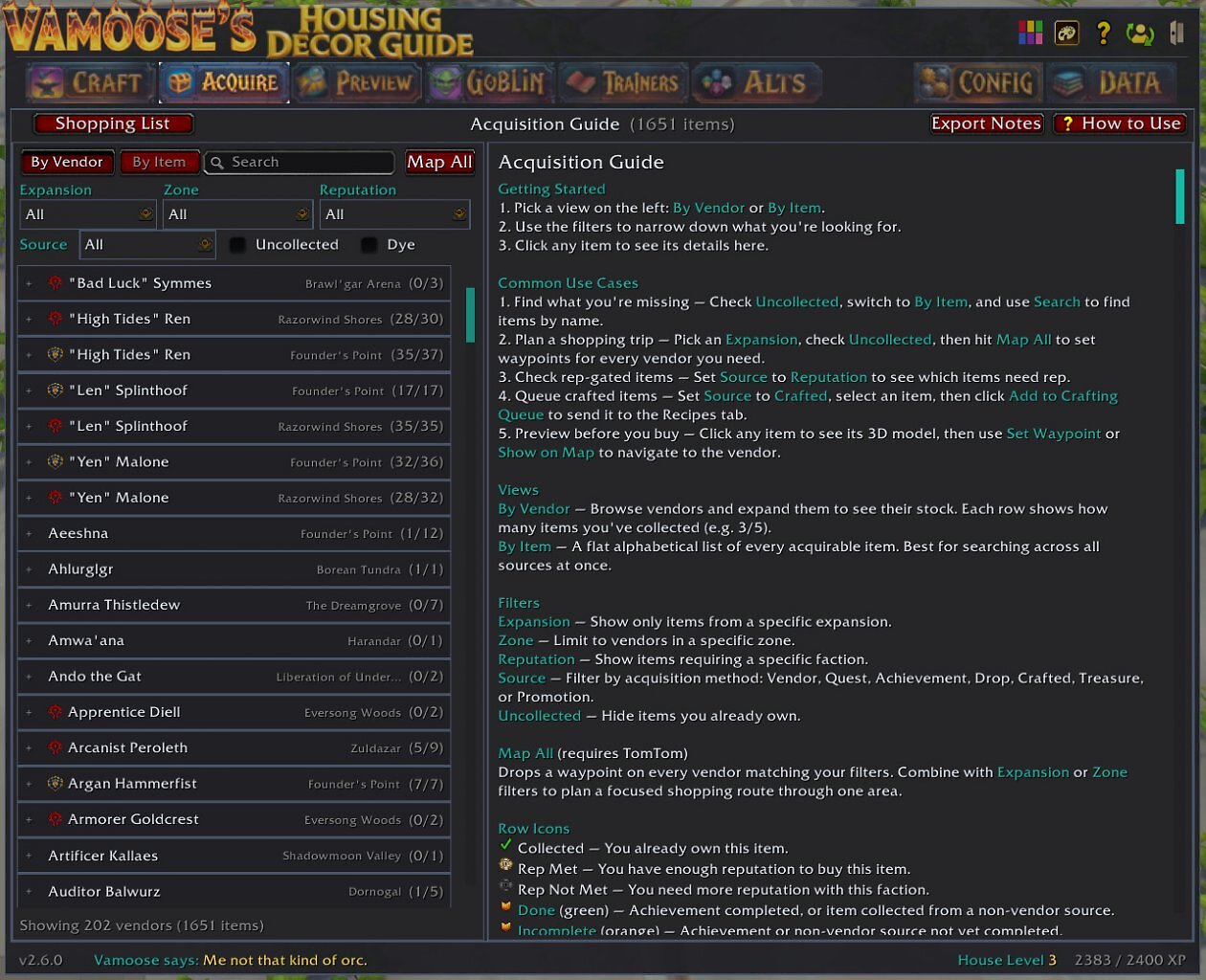 [17/02/2026] WoW Housing: Dieses Addon hilft beim Tracken, Craften und Verkaufen von Deko (2)