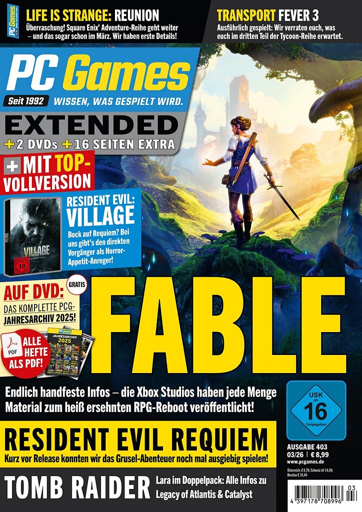 [24/02/2026] Das Cover der PC Games 03/26 Extended