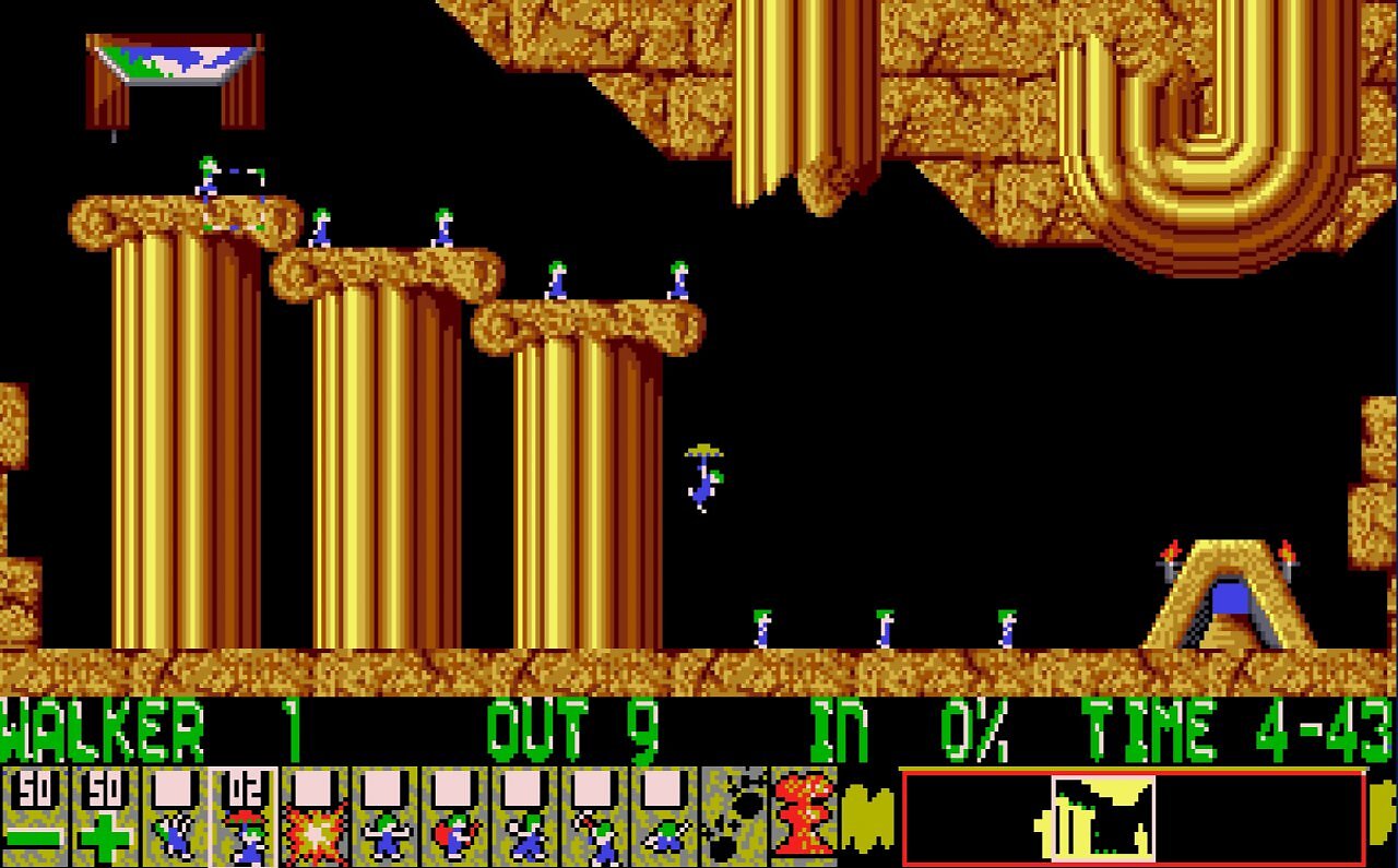 [03/02/2026] Entgegen dem bekannten Nager-Mythos müssen die Lemmings im Spiel nicht zwangsläufig an hohen Kanten sterben. Mit einem einzigen Klick lässt sich ein „Fallschirm“ zuweisen, der den Sturz abfedert.